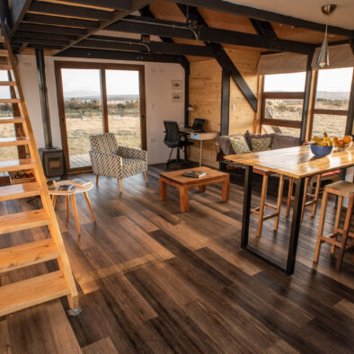 Open plan living and dining area at Casa Lenga vacation home